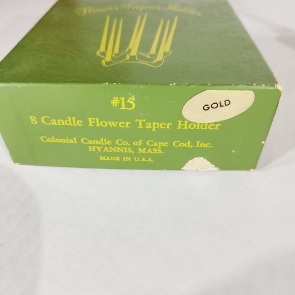 Vtg Brass Taper Candlestick Candle Holder Lot of Angels Flower MCM USA Hong Kong - Picture 13 of 15